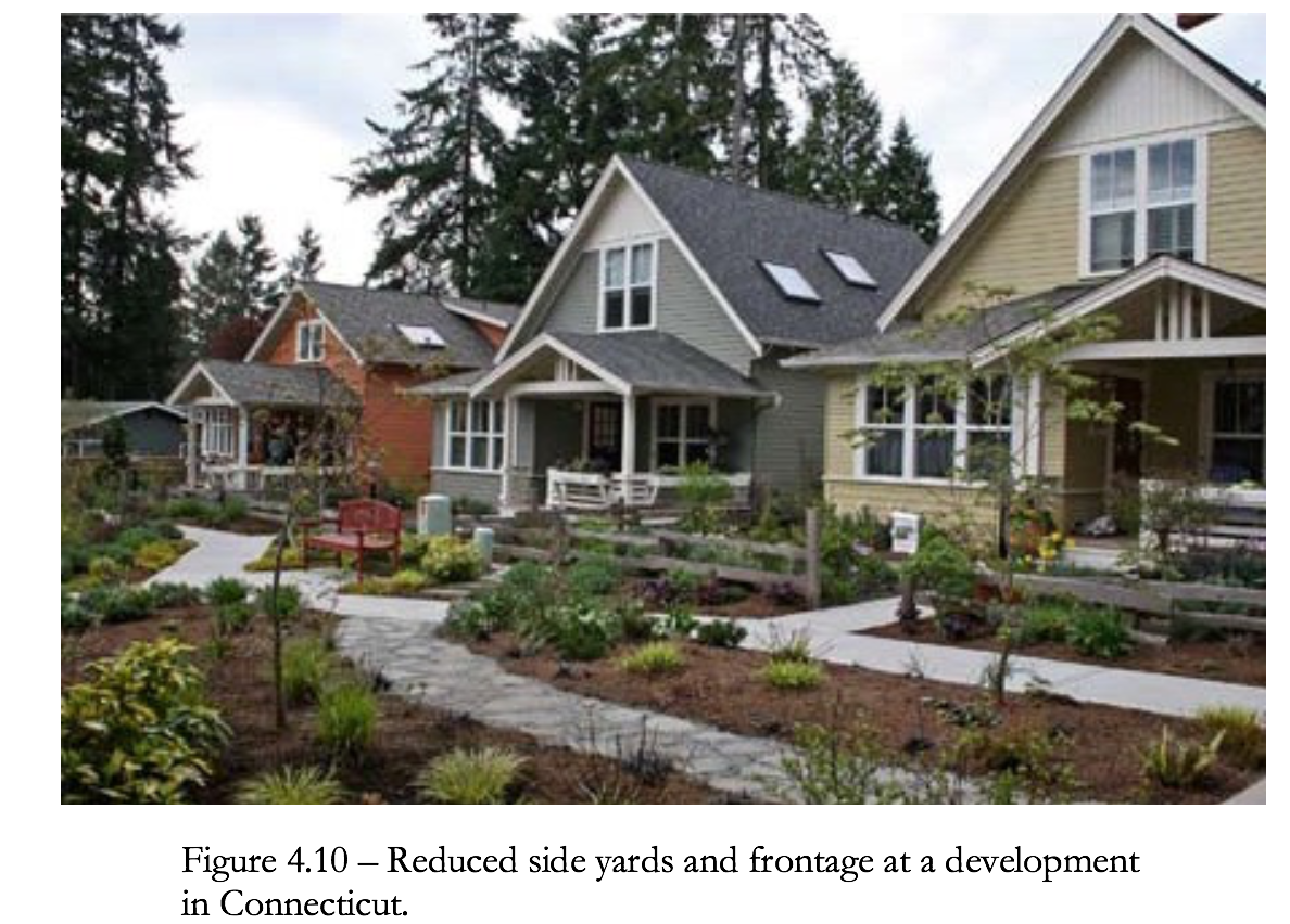 Figure 4.10 Reduced side yards and frontage at a development in Connecticut
